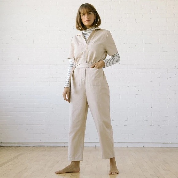 COPY - NWT TRADLANDS FINN JUMPSUIT Natural Canvas S Small - Picture 3 of 5